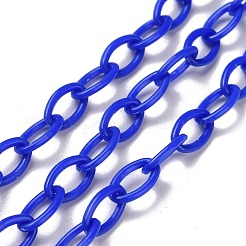 不透明なアクリルアズキチェーン  ミックスカラー  13x7.5x1.5mm  約1.67フィート（0.51m）/連&nbsp;CHAC-P001-02