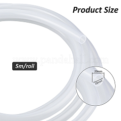 PCVプラスチック中空丸チューブ  透明  20mm  内径：16mm  約5m /ロール&nbsp;KY-WH0045-69