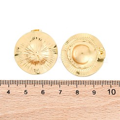 女性用304ステンレススチールスタッドピアス  イオンプレーティング（ip）  帽子  18KGP本金メッキ  26mm&nbsp;EJEW-L296-021G