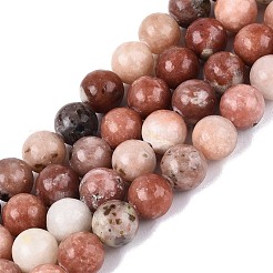 天然梅の花ジャスパー ビーズ 連売り  スムーズなラウンド  8~8.5mm  穴：0.8~1mm  約44~47個/連  14.37~15.35インチ（36.5~39cm）&nbsp;G-Q601-13A-02