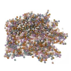 ガラスビーズ  ラウンド  丸い穴  ミックスカラー  ミックスカラー  2x1.4mm  穴：0.8mm  約660個/袋&nbsp;GLAA-G130-02A