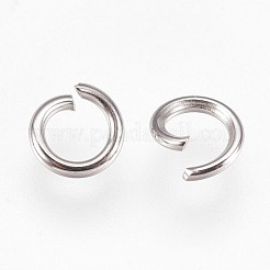 変色しにくい304ステンレススチール製オープン丸カン  ステンレス鋼色  18ゲージ  6x1mm  内径：4mm  5000個/袋&nbsp;STAS-P204-06P-02