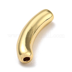 真鍮製チューブビーズ  カーブチューブ  ゴールドカラー  18x4mm  穴：1.4mm&nbsp;KK-D039-01B-G
