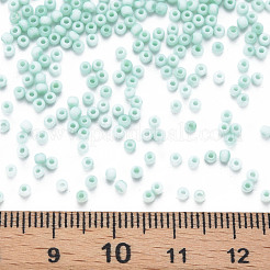 13/0 ガラスシードビーズ  マカロンカラー  丸い穴  ラウンド  アクアマリン  13/0  2~2.3x1.5mm  穴：0.8mm  約450 G /袋&nbsp;SEED-T005-14A-A19