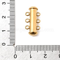 304ステンレススチール製スライドロック留め具  チューブ  イオンプレーティング（ip）  1連  3穴  6KGP本金メッキ  18mm  穴：20x10x6mm&nbsp;STAS-F350-05B-G