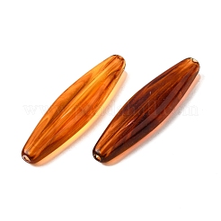 透明なアクリルビーズ  琥珀のビーズを模倣する  馬の目  41.5x10.5x6mm  穴：1.8mm  約56個/100g&nbsp;X1-MACR-K359-45I