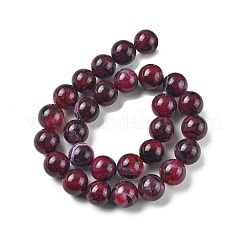 天然マルチカラー瑪瑙ビーズ連売り  染め＆加熱  ラウンド  暗赤色  14mm  穴：1.5mm  約28個/連  15.31''（38.9センチメートル）&nbsp;G-A261-B02-14mm
