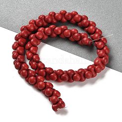合成ハウライトビーズ連売り  染め  ダンベル  ファイヤーブリック  13.5x8mm  穴：1.2mm  約427個/500g&nbsp;TURQ-F018-13