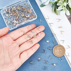 160個 4色 304ステンレススチール製アイスピックピンチベイル  ミックスカラー  8x7.5x3mm  穴：1.6mm  ピン：1mm  40個/カラー&nbsp;STAS-UN0022-71