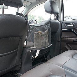 ユニバーサルな自動車用カーシート収納メッシュオーガナイザー（フックポーチホルダー付き）トランクとカーシートオーガナイザー  ブラック  39.3x27cm&nbsp;ST-GF0001-01