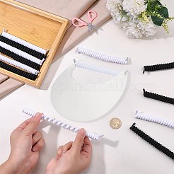 6組 2色 ポリエステル カーリー ノータイ スプリング シューレース  ミックスカラー  124x19x13mm  3ペア/カラー&nbsp;AJEW-CP0010-32A