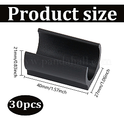 プラスチック製の椅子の脚の床プロテクター  椅子の脚カバー  ブラック  40x27x21mm&nbsp;LS-FIND-WH0427-40A