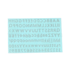 真鍮の粘着性の絵のステッカー  電話ケースの装飾用の金属デカール  数  文字模様  50x75x0.1mm  ステッカー：3~5.5x0.8~5mm&nbsp;DIY-C059-01E