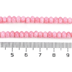 天然淡水シェルビーズ連売り  染め  ロンデル  ピンク  5x3mm  穴：0.6mm  約87~89個/連  14.57~14.69''（37~37.3センチメートル）&nbsp;BSHE-H109-15B