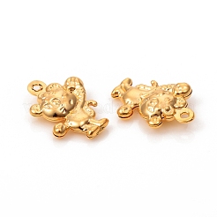 304ステンレスペンダント  虎  ゴールドカラー  17x13x3.5mm  穴：1.2mm&nbsp;STAS-L244-36G
