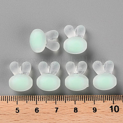透明なアクリルビーズ  艶消し  二層ビーズ  ウサギの頭部  アクアマリン  15.5x12x9.5mm  穴：2mm  約480個/500g&nbsp;TACR-S152-12C-SS2111