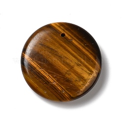 混合天然石ペンダント  フラットラウンドのチャーム  30x6~7.5mm  穴：1.2mm&nbsp;G-C028-03