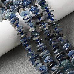 天然石カヤナイトビーズ連売り  ナゲット  8~13x8~10x2~4mm  約83個/連  15.55''（39.5センチメートル）&nbsp;G-J403-01