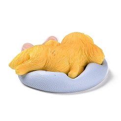 樹脂睡眠動物置物装飾品  ホームデスクトップ装飾用  犬  44.5x43x18mm&nbsp;DJEW-Z003-02A