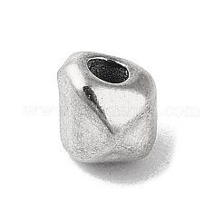 304ステンレススチールビーズ  ナゲット  ステンレス鋼色  5.5x5x5.5mm  穴：1.8mm&nbsp;STAS-M071-01B-P
