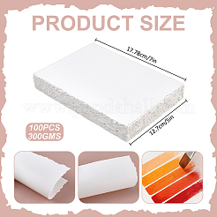 水彩紙  長方形  ホワイト  180x130x0.4mm  50個/セット&nbsp;DIY-WH0591-585A