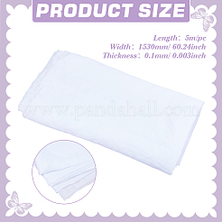 ポリエステル生地  DIY工芸品  ホワイト  1530x0.1mm  5m / pc&nbsp;AJEW-WH0314-708A-01