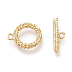 真鍮製マンテル  長持ちメッキ  リング＆バー  18KGP本金メッキ  リング：19x15x2mm  穴：2mm  バー：20x6x2mm  穴：2mm&nbsp;KK-F820-12G