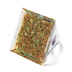 オルゴナイトピラミッド樹脂エネルギー発生器  内側のレイキ天然アメジストビーズ、ホームオフィスデスク装飾用  射手座  59.5x59.5x59.5mm&nbsp;DJEW-D013-05B