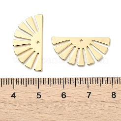 シーグレース真鍮ペンダント  ファンチャーム  カドミウムフリーと鉛フリー＆ニッケルフリー  18KGP本金メッキ  12x24x1mm  穴：1mm&nbsp;XGRQ3P885-621G