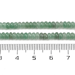 天然石グリーンアベンチュリンビーズ連売り  ロンデル  4x2mm  穴：0.8mm  約168個/連  15.08''（38.3センチメートル）&nbsp;G-H292-A22-01