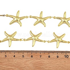 オーシャン 304 ステンレススチール製リンクウエストチェーン（女性用）  ゴールドカラー  ヒトデ  678mm  ヒトデ：24x19.5x3mm&nbsp;NJEW-C00041-01