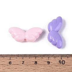 不透明なプラスチックビーズ  ウイング  ミックスカラー  12x27x8mm  穴：2.8mm  約322個/500g&nbsp;KY-N025-29