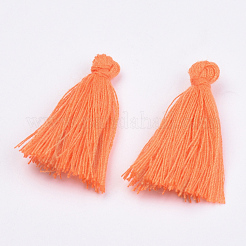 ハンドメイドポリコットン（ポリエステルコットン）タッセル飾り  ペンダントの飾り  オレンジ  29~35mm&nbsp;OCOR-Q024-90