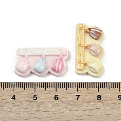 オペーク樹脂カボション  コー​​ヒーカップ  ミックスカラー  14x26x6.5mm&nbsp;RESI-K043-19