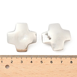 304ステンレススチールスタッドピアス  クロス  ステンレス鋼色  30x30mm&nbsp;EJEW-V015-02P
