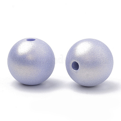 スプレープリントアクリルビーズ  ラバー加工  ラウンド  ライラック  10mm  穴：1.5mm  約950個/500g&nbsp;MACR-T010-10mm-01