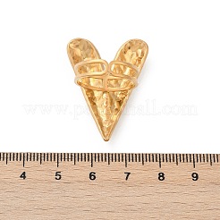 304ステンレススチールカフリング  ハート  ゴールドカラー  25x33mm  内径：17mm&nbsp;LS-RJEW-D306-05G