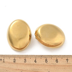 イオンプレーティング（IP）304ステンレススチール製スタッドピアス（女性用）  オーバル  18KGP本金メッキ  31x24mm&nbsp;EJEW-M089-08G