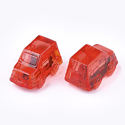 透明なアクリルビーズ  穴なし/ドリルなし  車  ミックスカラー  12~20.5x31~35x17~23mm  約70個/500g&nbsp;TACR-S133-122