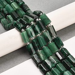 天然フクサイトビーズ連売り  シードビーズで  多面カット  コラム  9~11x6~7.5x6~7.5mm  穴：1.2mm  約30個/連  15.16~15.55インチ（38.5~39.5cm）&nbsp;G-G068-A05-01-1