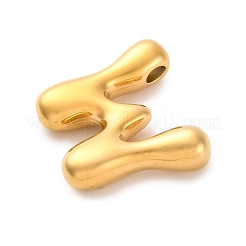 304ステンレスペンダント  レターチャーム  イオンプレーティング（ip）  18KGP本金メッキ  文字W  21x25.5x6mm  穴：3.5x2.2mm&nbsp;STAS-S166-02G-22