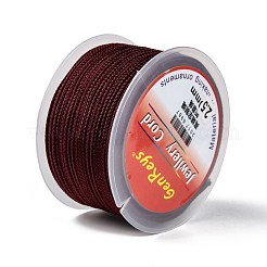編み込みナイロン糸  染め  コーヒー  2.5mm  約10.93ヤード（10m）/ロール&nbsp;NWIR-Z001-04