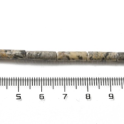 天然多色碧玉/ピカソストーン/ピカソ碧玉ビーズ連売り  コラム  13.5~14x4~4.5mm  穴：1.2mm  約28個/連  15.16''（38.5センチメートル）&nbsp;G-D464-26