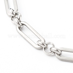 変色しにくい304ステンレススチール製フィガロチェーンブレスレット  ステンレス鋼色  7-1/2インチ（19.2cm）&nbsp;BJEW-JB06446