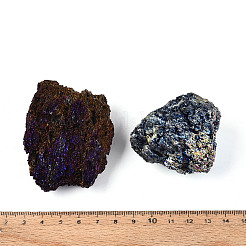 電気メッキ天然石炭石英ジオード 豊穣の角鉱物標本 10個  生水晶クラスター  癒しのクリスタルホームデコレーションギフト  紙箱付き  46~71x28~52x27~39mm&nbsp;G-N347-15
