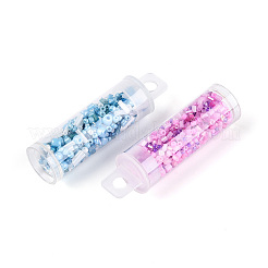 7 ボトル DIY ガラス シード ビーズ セット  混合図形  混合スタイル  ミックスカラー  1~25.5x1.5~5mm  穴：0.6~1.5mm  容量：10ml（0.34fl.oz）&nbsp;DIY-N006-02D