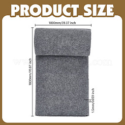 滑り止めタフティングクロス4枚  厚い敷物の裏地の生地  長方形  グレー  1000x1800x1.5mm&nbsp;AJEW-GA0008-76