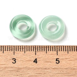 透明ガラス欧州ビーズ  大きな穴  フラットラウンド  ミックスカラー  12x4mm  穴：5mm&nbsp;X-GLAA-A012-03