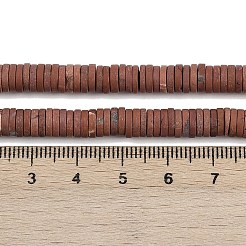 天然石レッドジャスパービーズ連売り  艶消し  ディスク  ヒシビーズ  6.5x1.5mm  穴：1mm  約267個/連  15.55''（39.5センチメートル）&nbsp;G-A272-B04-01