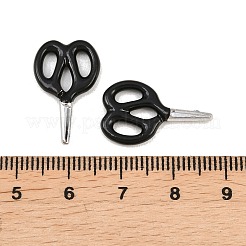 合金エナメルチャーム  プラチナ  はさみチャーム  21.5x13x2.5mm  穴：5x2.5mm&nbsp;ENAM-B063-02P-04